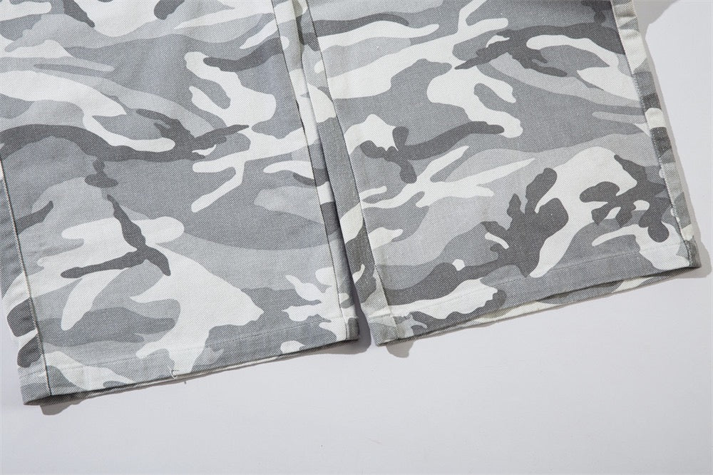 White Camo Baggy Jeans